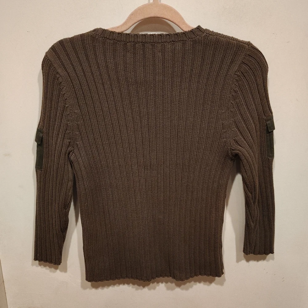 Ralph Ralph Lauren Vintage Military Style Women's Pullover Sweater Sz S Cotton - Picture 6 of 6
